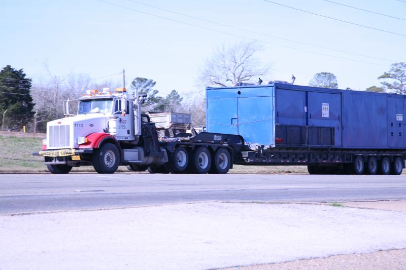 Tractor Trailer Rig - Over-sized Load - oilfield equipment